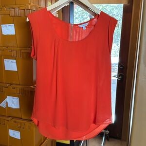 Norah Hi-Low Sleeveless Top Orange Size Medium